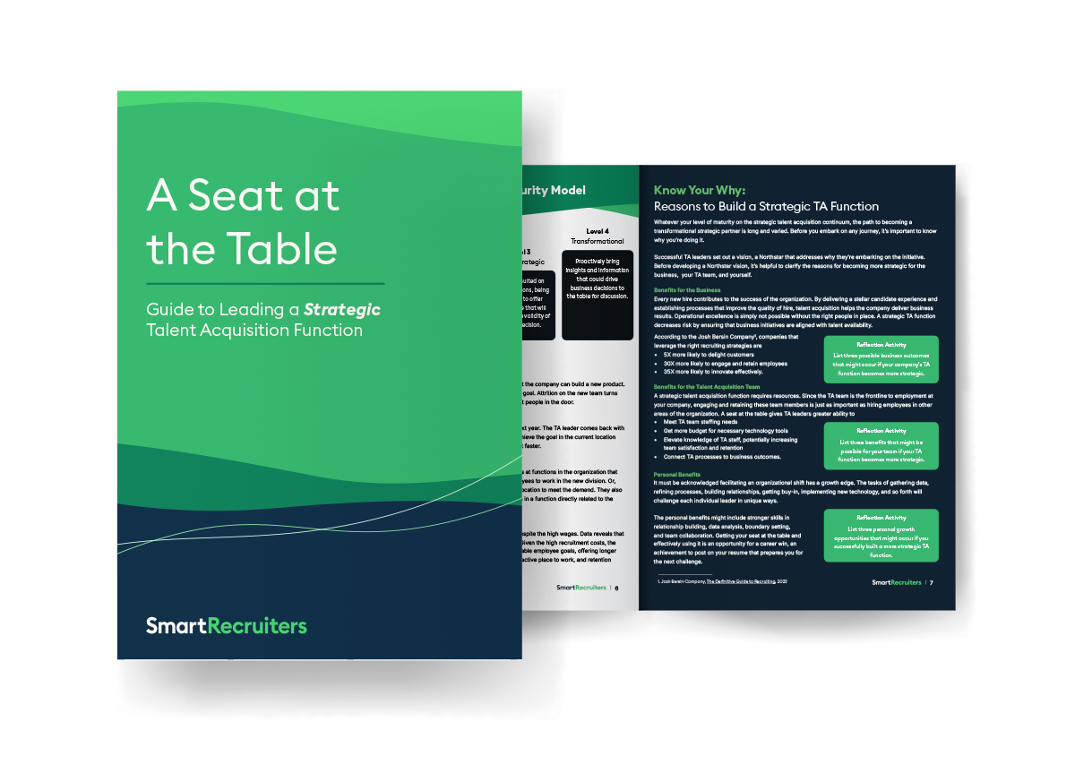 A Seat at the Table: Guide to Leading a Strategic Talent Acquisition Function